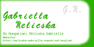 gabriella melicska business card